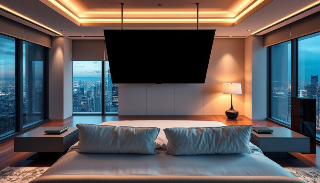 teknologi canggih di kamar tidur mewah