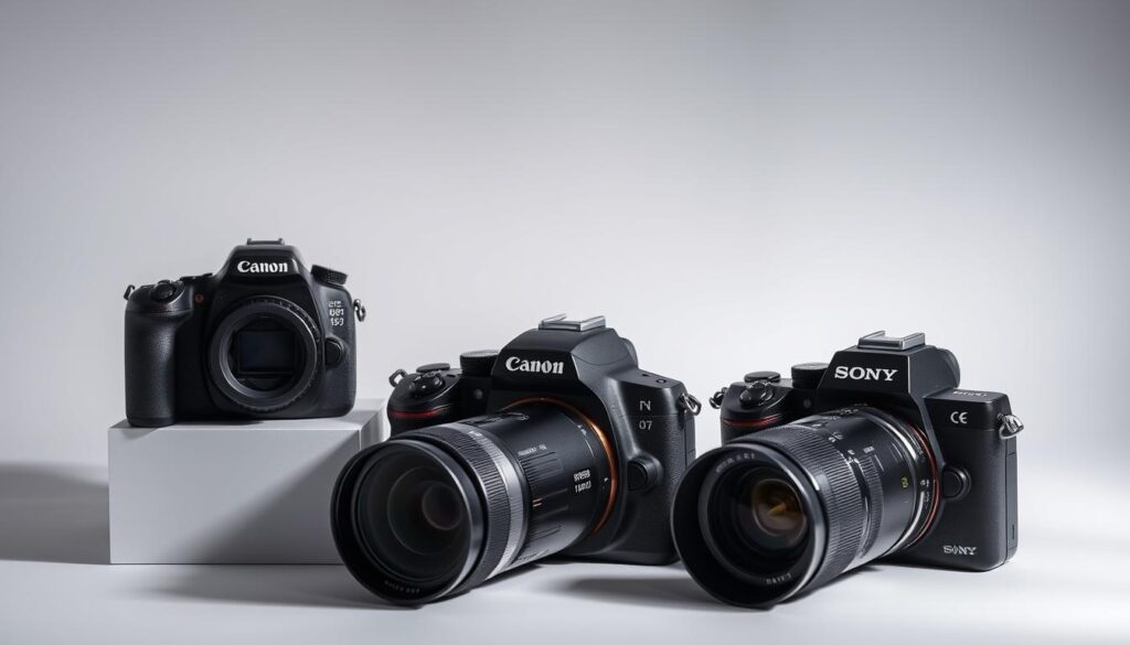 kamera DSLR Canon Nikon Sony