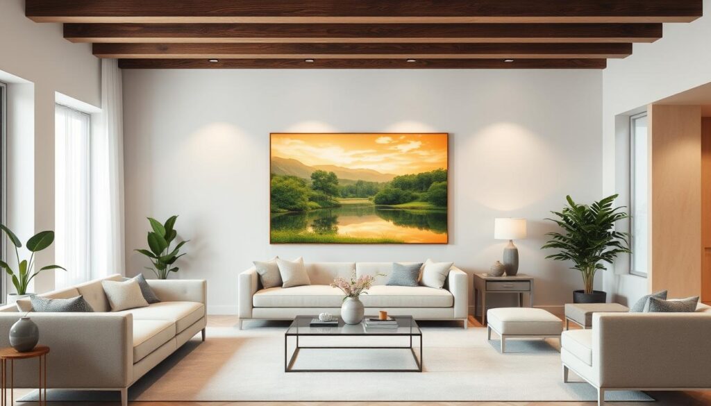 dekorasi interior dengan lukisan